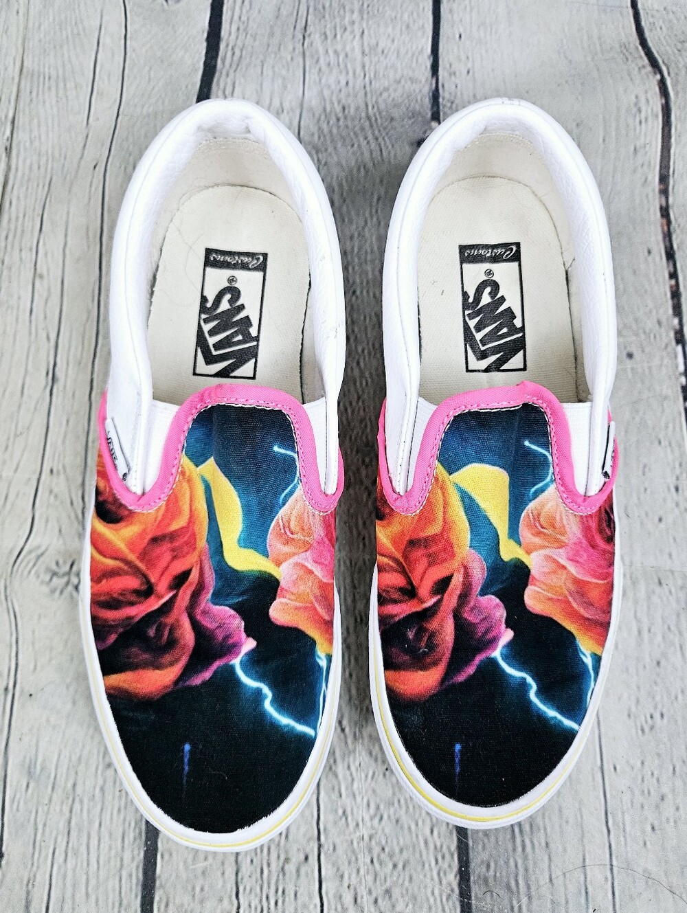 VANS | slip-on floral design sneakers